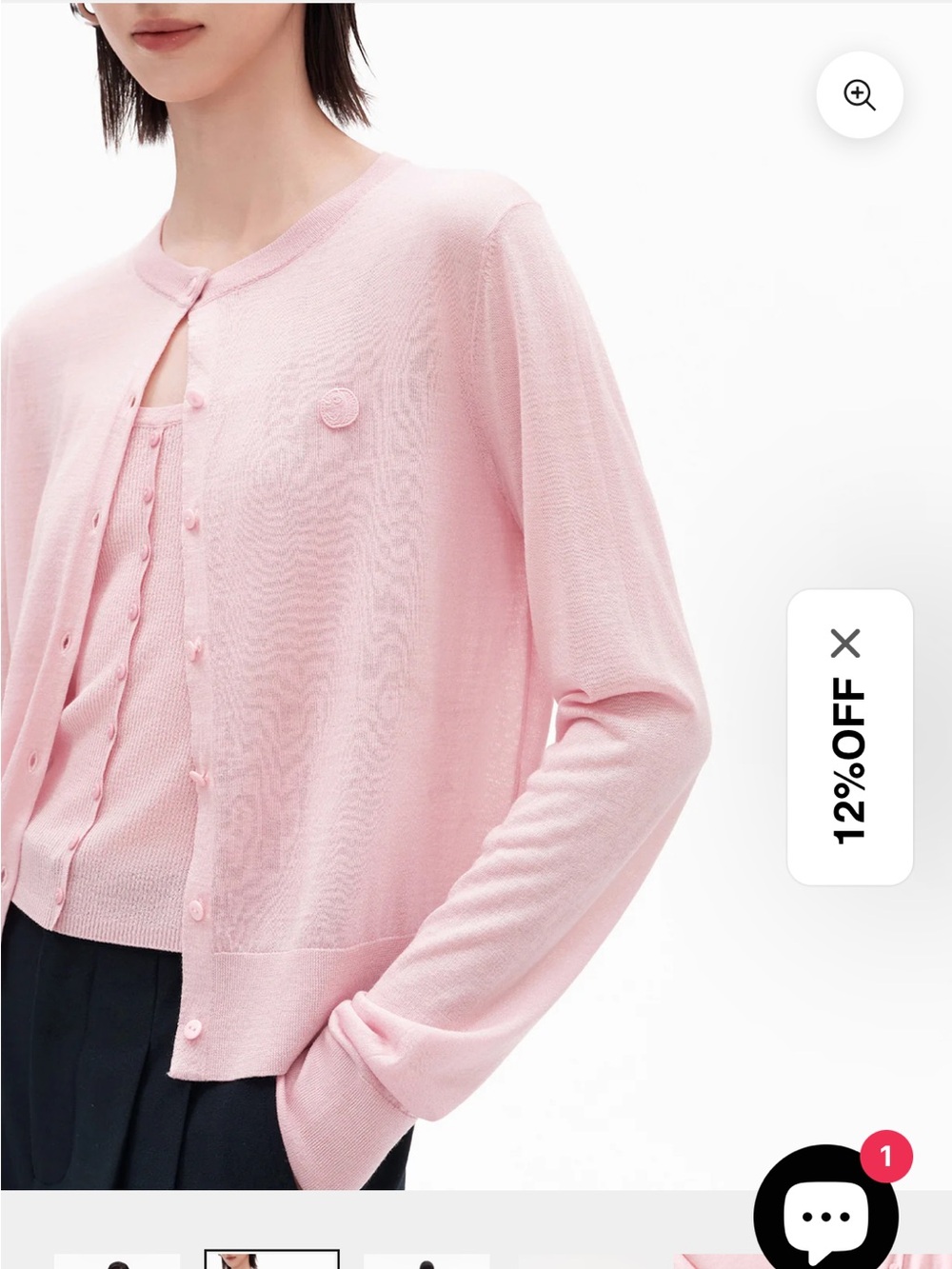 Light Pink Ribbed Button-Front Tank Top - Picture 10 of 11